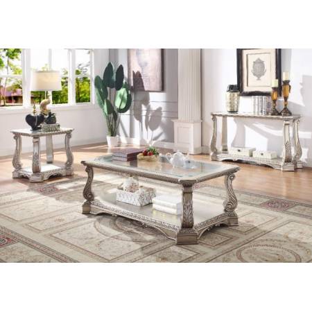Northville Coffee Table in Antique Champagne & Clear Glass - Acme Furniture 86930