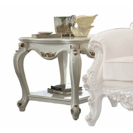 Picardy End Table in Antique Pearl - Acme Furniture 86882
