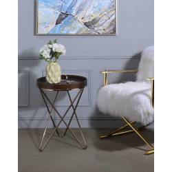 Crary Side Table in Champagne - Acme Furniture 84651