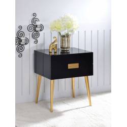 Denvor End Table in Black & Gold - Acme Furniture 84495