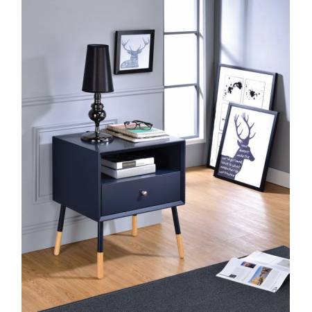 Sonria II End Table in Black & Natural - Acme Furniture 84453