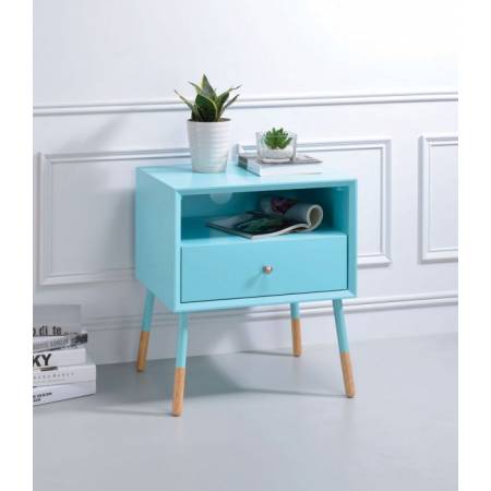Sonria II End Table in Light Blue & Natural - Acme Furniture 84452