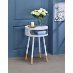 Sonria End Table in White & Natural - Acme Furniture 84445