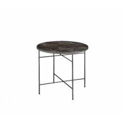 Bage End Table in Marble & Black Nickel - Acme Furniture 83957