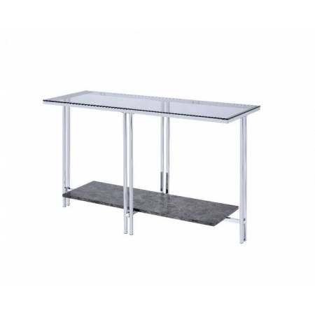 Liddell Sofa Table in Chrome & Glass - Acme Furniture 83929