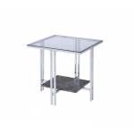 Liddell End Table in Chrome & Glass - Acme Furniture 83927