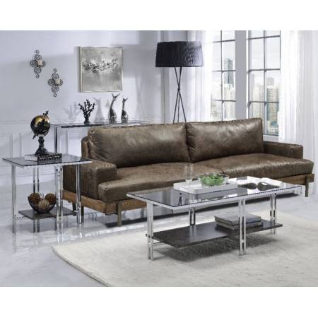 Liddell Coffee Table in Chrome & Glass - Acme Furniture 83925