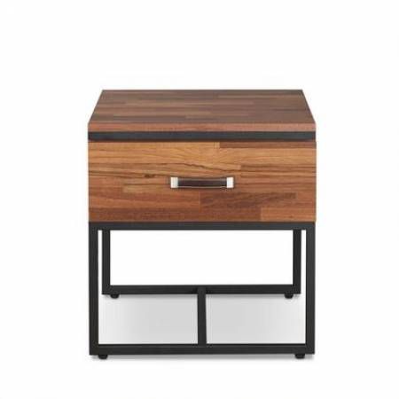 83317 Sara I Collection In Walnut & Sandy Black End Table