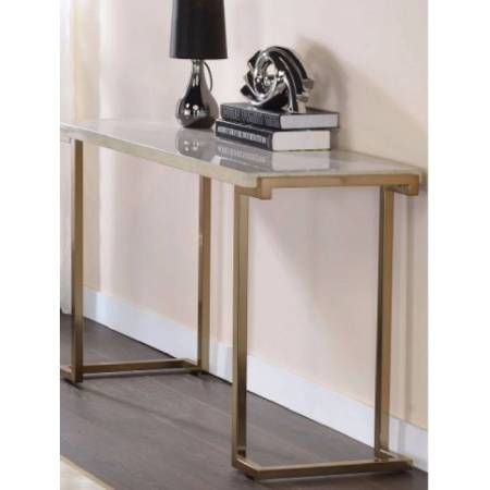 Boice II Sofa Table in Faux Marble & Champagne - Acme Furniture 82873