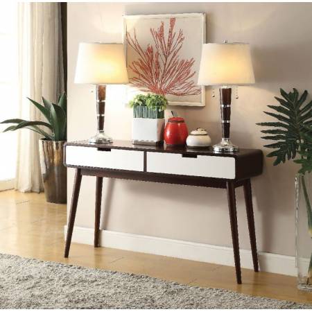 Christa Sofa Table in Espresso & White - Acme Furniture 82854