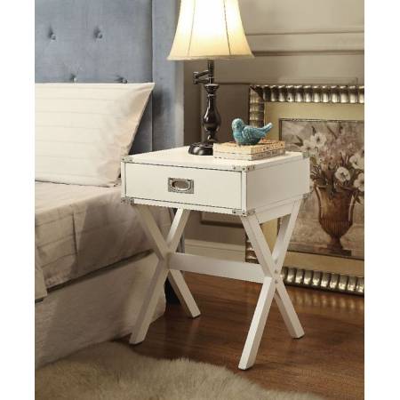 Babs End Table in White - Acme Furniture 82824