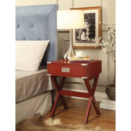 Babs End Table in Red - Acme Furniture 82820