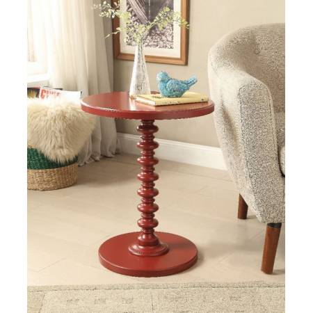 Acton Side Table in Red - Acme Furniture 82800
