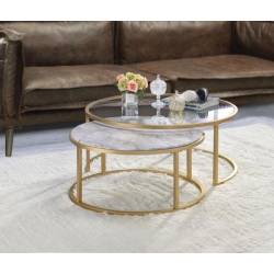 Shanish Collection 81110 2 PC Nesting Table Set