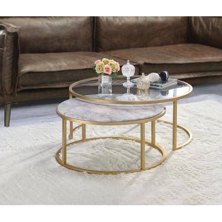 Shanish Collection 81110 2 PC Nesting Table Set