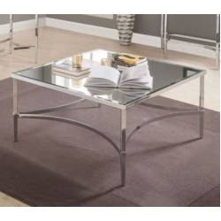 Petunia Coffee Table in Chrome & Mirror - Acme Furniture 80190