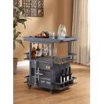 Cargo Serving Cart in Antique Walnut & Gunmetal - Acme Furniture 77909