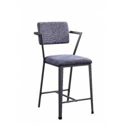 Cargo Counter Height Chair in Fabric & Gunmetal - Acme Furniture 77907