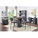 77905+77907*4 5PC SETS Cargo Counter Height Table + 4 Counter Height Chairs