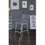 Nadie Counter Height Chair in Clear Acrylic & Chrome - Acme Furniture 72592