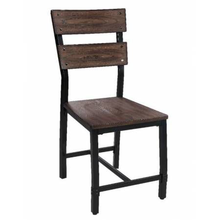 Mariatu Side Chair in Oak & Black - Acme Furniture 72457
