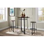 Nirav 3Pc Pk Bar Set in Walnut & Black - Acme Furniture 72440