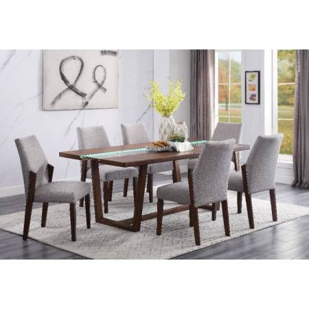 72295+72297*6 7PC SETS Bernice Dining Table + 6 Side Chairs