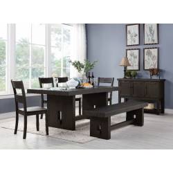 Haddie Dining Table in Distressed Walnut - Acme Furniture 72210