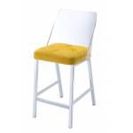 Nadie II 2 Yellow Velvet Counter Height Chairs