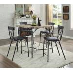 72085+72087*4 5PC SETS Itzel Metal Counter Height Table + 4 Counter Height Chairs