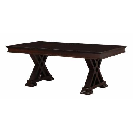 Katrien Espresso Wood Rectangular Dining Table