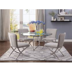 71180+71182*4 5PC SETS Daire Round Dining Table + 4 Side Chairs