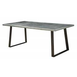 Kaylia Aluminum/Gunmetal Iron/Wood Dining Table