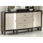 Peregrine Walnut Wood Server w/3 Drawers & 2 Doors