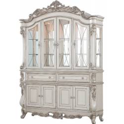 Gorsedd Antique White Finish Wood Hutch & Buffet