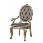 Northville 2 Antique Gold PU Leather Arm Chairs