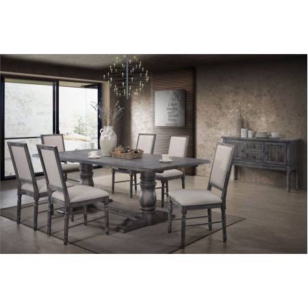 66180+66182*6 7PC SETS Leventis Dining Table + 6 Side Chairs