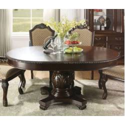Chateau De Ville Espresso Wood Extendable Oval Dining Table