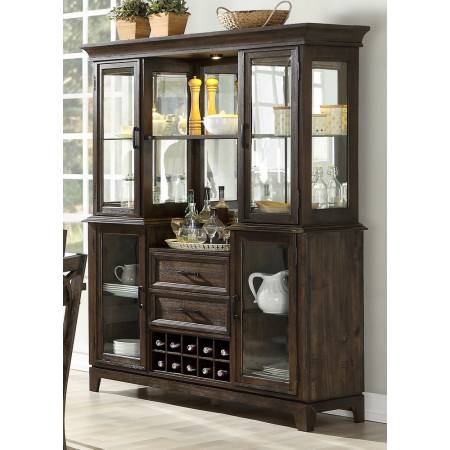 Jameson Espresso Wood Buffet with Hutch by Acme