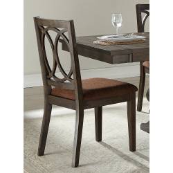 Jameson 2 Brown Fabric/Espresso Wood Side Chairs by Acme