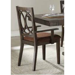 Jameson 2 Brown Fabric/Espresso Wood Arm Chairs by Acme