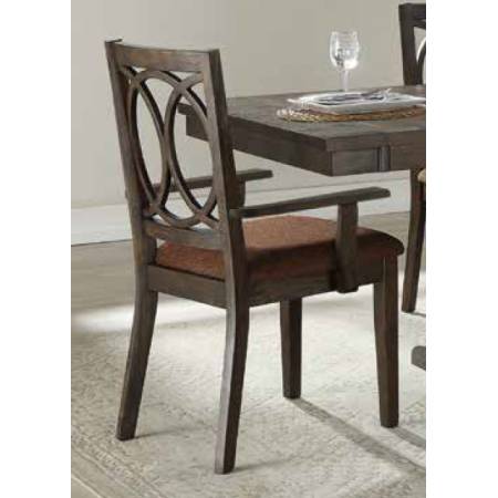 Jameson 2 Brown Fabric/Espresso Wood Arm Chairs by Acme