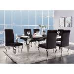 62070+62072*6 7PC SETS Fabiola Dining Table + 6 Side Chairs