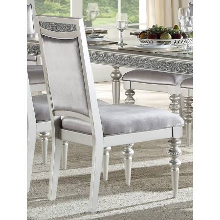 Maverick 2 Platinum Fabric/Wood Side Chairs by Acme