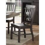 Maisha 2 Rustic Walnut Finish Wood Side Chairs by Acme