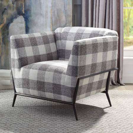 Niamey II Accent Chair in Pattern Fabric & Metal - Acme Furniture 59725