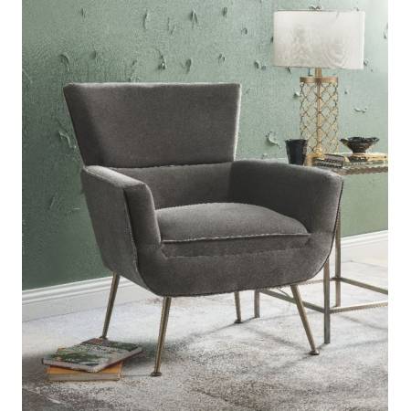 Varik Accent Chair in Gray Velvet - Acme Furniture 59522
