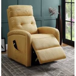 Newat Recliner w/Power Lift in Yellow Linen - Acme Furniture 59457