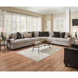 Cantia Sofa in 2-Tone Gray Fabric - Acme Furniture 55800