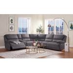 Neelix Sectional Sofa (Power Motion) in Seal Gray Fabric - Acme Furniture 55120